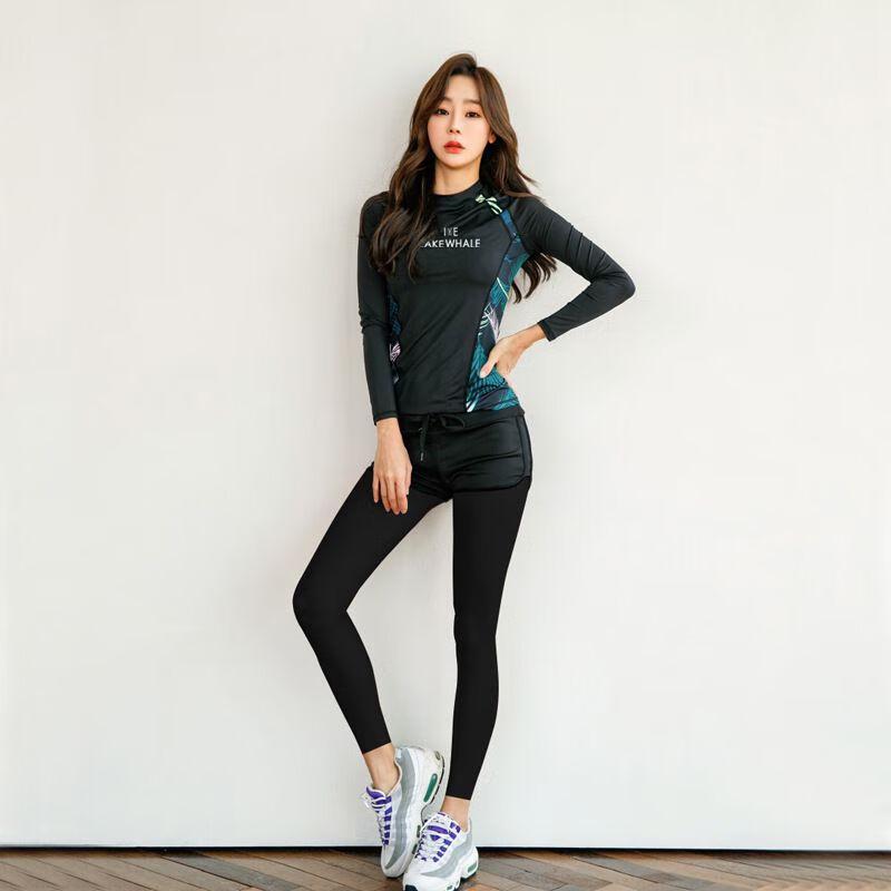 Girls' Long Sleeve Split Diving Swimsuit Set