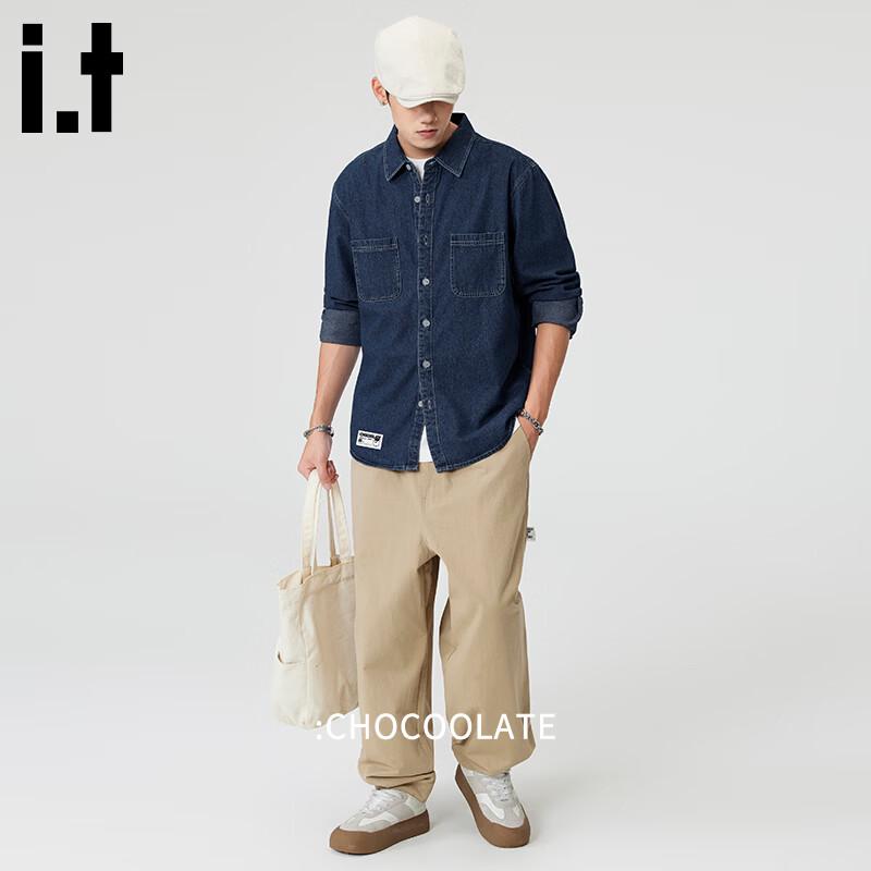 CHOCOOLATE Men's Trendy Denim Shirt Jacket