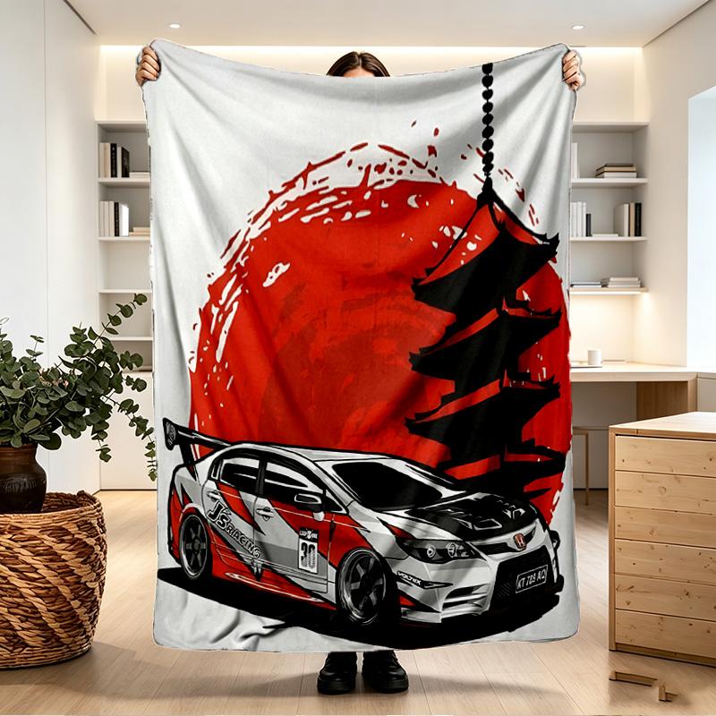 Honda Print Decke - Weich & Bequem, für Schlafzimmer, Reise, Sofa, Heimdekoration - Geburtstags-Weihnachtsgeschenk für Freund