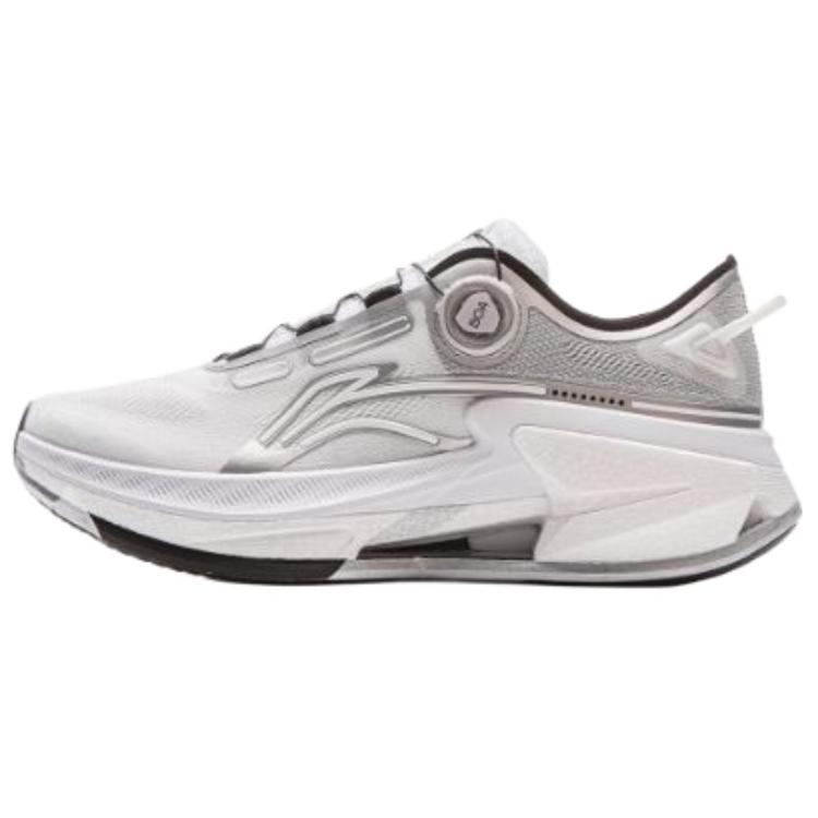 New LiNing Liuliu 8 PRO Cushioning Coverage Support Low Top Long Distance Running Shoes Men's Silver White ARZV003-16