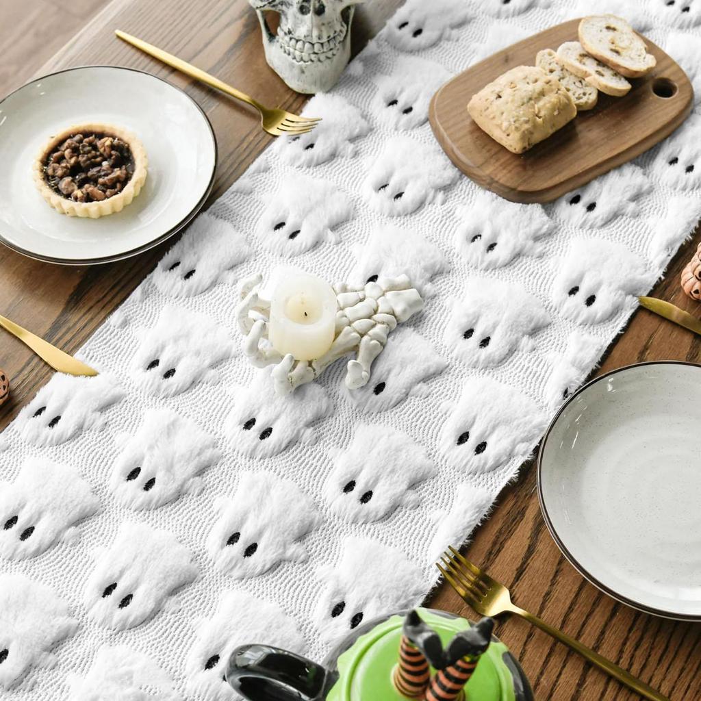Halloween Runner Halloween Fun Table Runners Decoration Festive Gothic Tablecloth For Dining Holiday Gathering Kitchen Counter