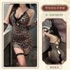Man Want New Sex Underwear Sexy Leopard Print Nightclub Uniform Temptation Lace-up Hollow Hot Suit 9367