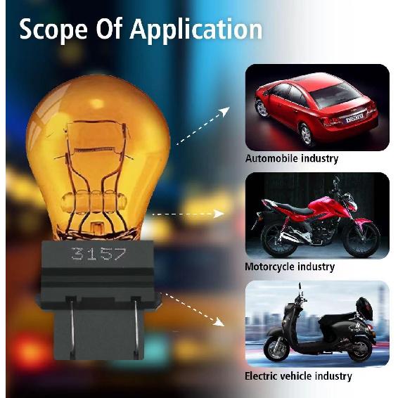 3157A(Amber) Light Bulb 10 Pack,3157 Automotive Brake Light Turn 3157 Miniature Bulb Mini Bulb Taillight Turn Signal Light,Replacement For