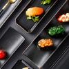 El Creative Ceramic Plate Japanese Cuisine Rectangular Phnom Penh Plate Sushi Plate El Restaurant Pure Black  Pot Dish