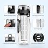 32oz Space Bottle Single Layer PCTG Cup Fruit Brewing Water Bottles with Grid Infuser Food Grade