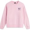 Comfortable Casual Cartoon Fleece Loose Long Sleeve Sweatshirt Women Sweatshirt Sheer-Pink AWDUF16-2
