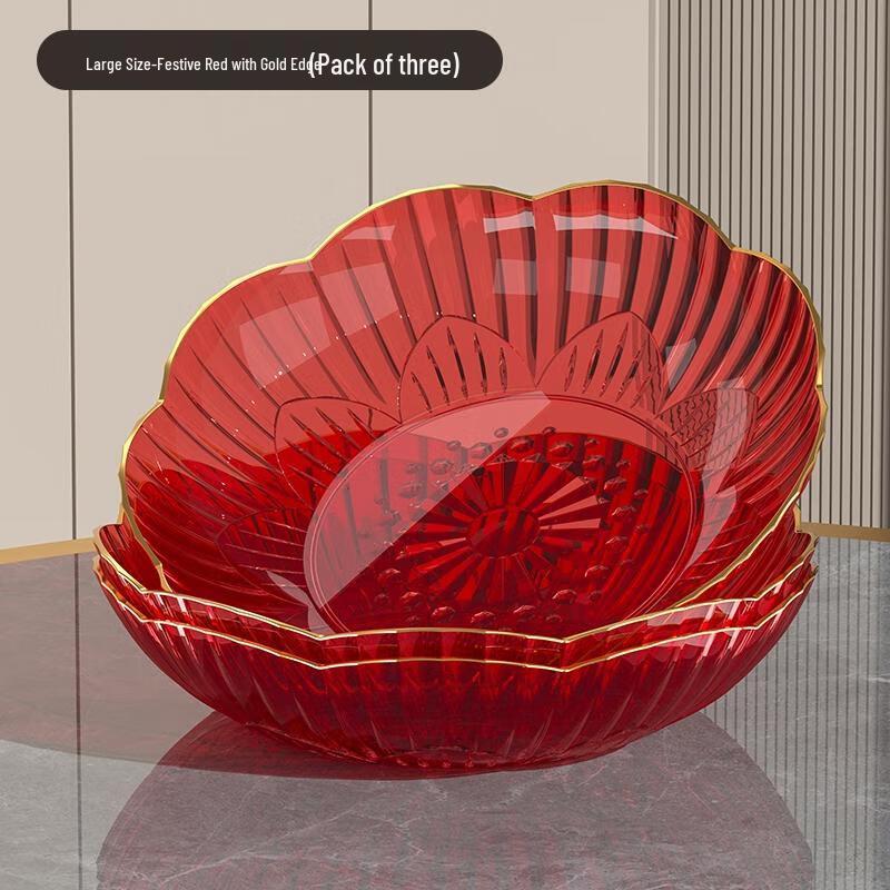 HANDUNYOU Праздничный набор керамических тарелок для закусок Красный Лотос