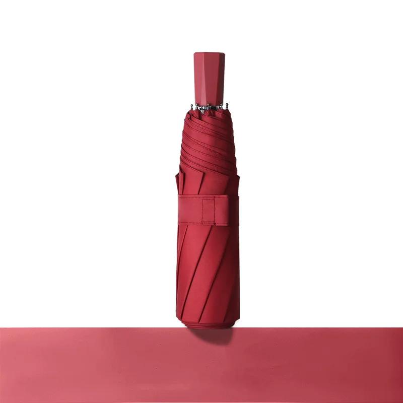 8 Ribs Rain Umbrella Three-folding Anti-UV Waterproof Windproof Umbrellas Portable Travel Resistant Trip Sun UMBRELLAS For Women