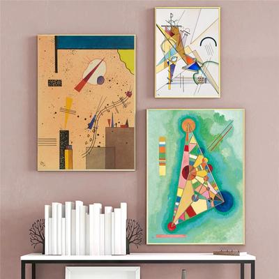 Abstract Poster Geometrische Kunst Wassily Kandinsky Olieverfschilderij en Muurschildering