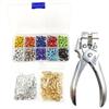 400 Sets 5mm + Eyelet Installation Punch Pliers Copper Color Air Eyelet Grommet Tool Set