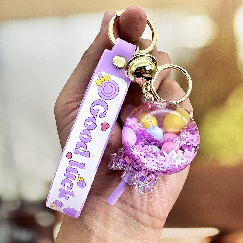 Ölgefüllter Quicksand Lutscher Schlüsselanhänger Anhänger – Süßes & Exquisites Geschenk für Frauen, Kinder-Tasche oder Autoschlüssel