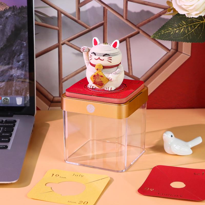 Stay Organized with 2027 LED Light Desk Calendar Featuring 3D and Tear-away Style