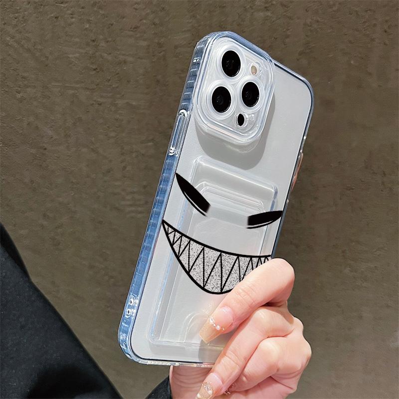 Držák na karty Silikonová peněženka Kapsa Pouzdro Pro iPhone 14 16 15 Max Infinix Note 30 Xiaomi 11T 13T 14T Samsung S23 S24 S25 Kryt Průhledný Nárazník na telefon