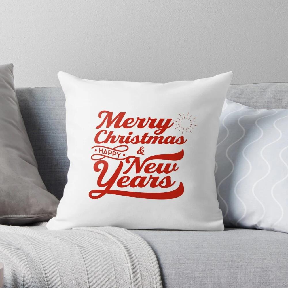 Merry Christmas Decoration Home Pillowcase Cushion Cover Autumn 45X45Cm Red 40X Living Room Sofa Bed Pillowcase