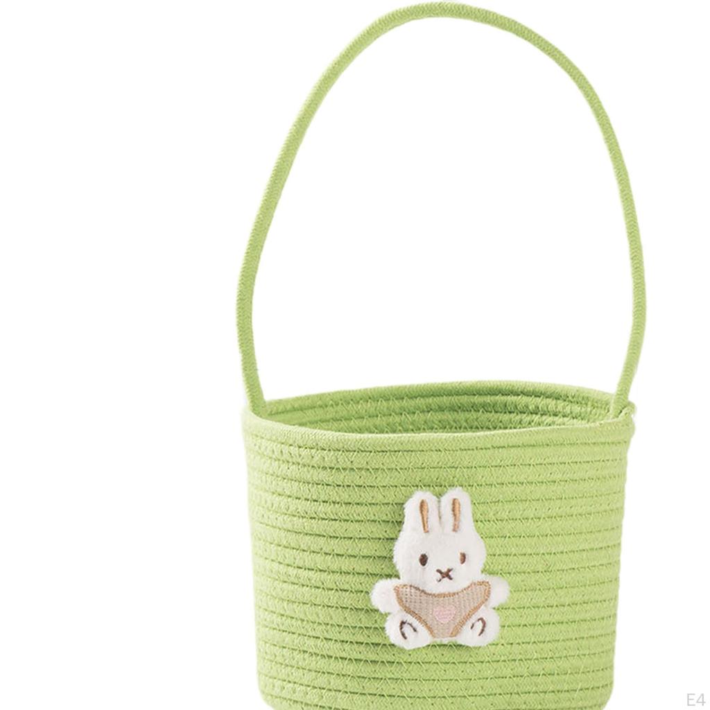 Cotton Rope Woven Basket Festive Decor Storage Bin for Towel Organizing Toys Pink