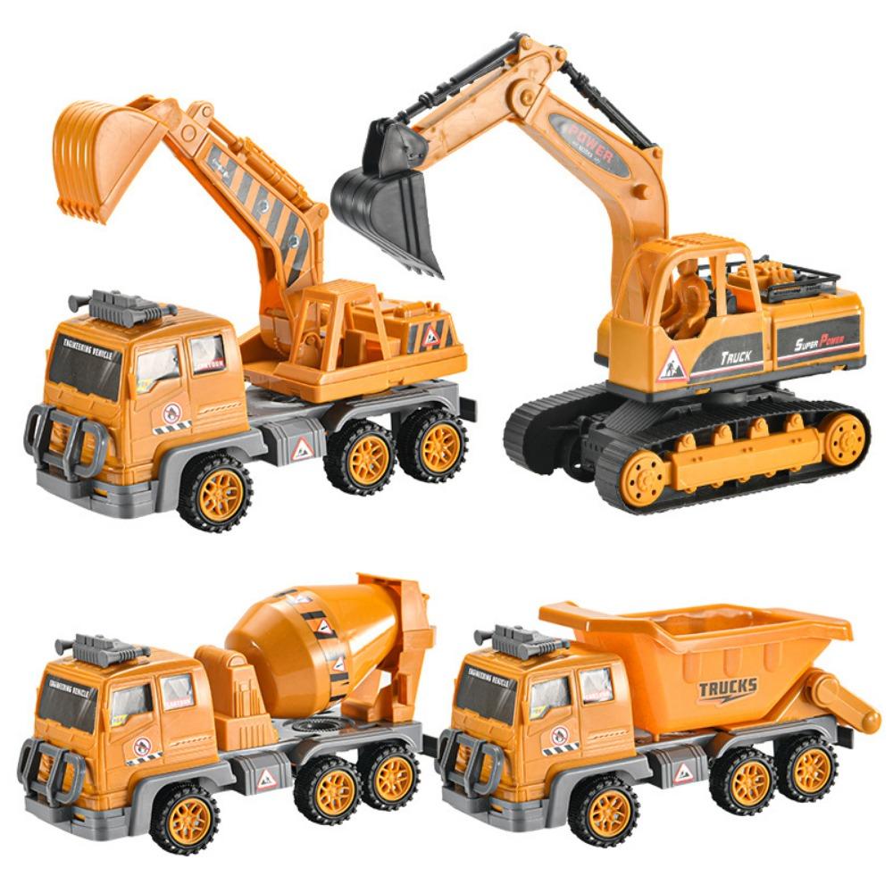 4 Styles Inertia Engineering Car Toy Plastic Excavator Model Tractor Toy  Children Gift