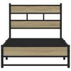 Metal Bed Frame Without Mattress Sonoma Oak Finish 107 X 203 Cm
