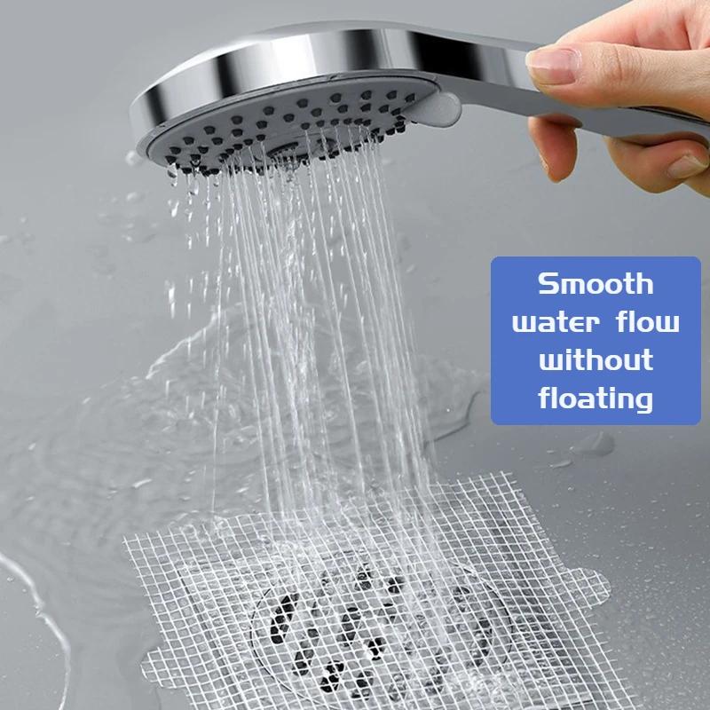Zubehör Badezimmer Duschvorhang Abflussaufkleber Gitter Dusche Haare Boden Waschbecken Einweg Küchensieb Papier Maschennetz a Take