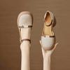 Baotou Thick-soled One-piece Slip-on Roman-style Sandals, Slip-on Shoes with Holes, French-style Thick Heel High Heels