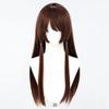 Reimu Hakurei Cosplay Wig, Brown Hair, Three Straight Ponytails, Heat Resistant, Costume Accessory for Disguise, Party, Halloween, Fancy Dress (Reimu