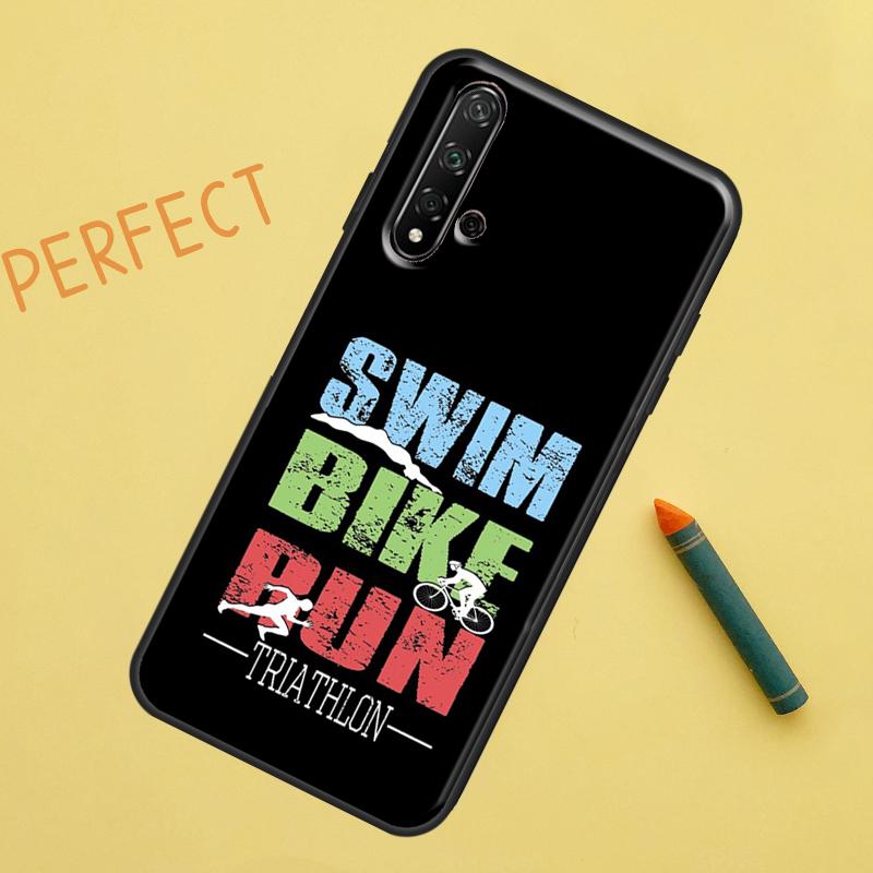 Triathlon Tri Life Swim Bike Run For Huawei Nova 10 9 SE 11 Pro 12i 11i 8i Y60 Y70 Y90 Y61 Y91 Y72 Y73 P20 P40 P30 Lite Case