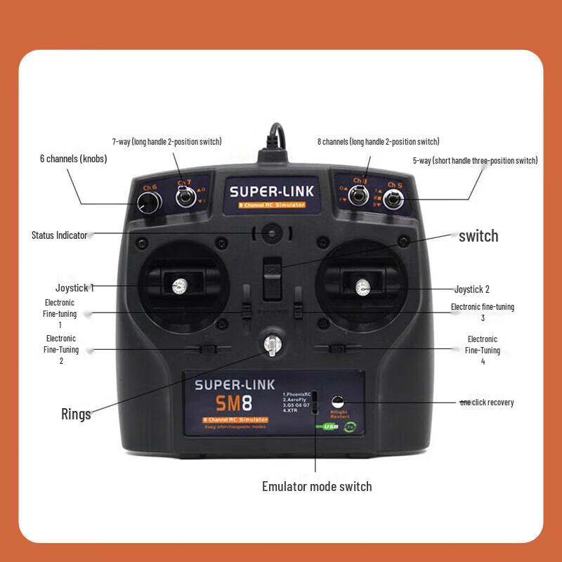 Jiuqianfeng SUPER-LINK FPV Drone PC Simulator Controller