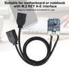 M.2 NGFF to USB Riser Card KEY A E to Double Port USB2.0 Interface Expansion Card Cable Adapter