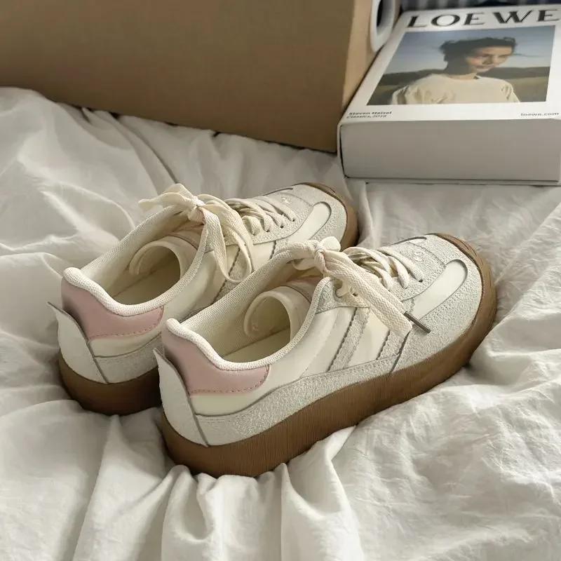 Fashion Original Niche Retro De Training Shoes Women's New Breathable White Walking Sneakers Versatile Casual Board Trainers Footwear
