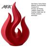 Moderne Abstrakte Skulptur 3D Gedruckte Flammen-Skulptur, Matt Rote Hohl-Statue, Kreative Heimdekoration Minimalistische Kunst Schreibtisch-Ornament für