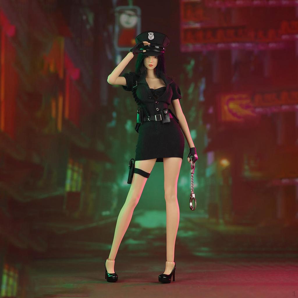 1/6 Scale Female Police Uniform Cosplay Clothes Model for 12" Action Figures