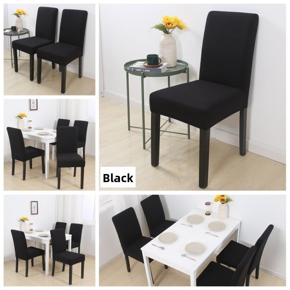 Elastic Cushion Cover Pure Color Chair Slipcover High Quality Dining Chair Cover
