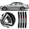 4 pièces Autocollants Jantes Roues Voiture Emblèmes Fibre de Carbone Décoration Auto Style Voiture Pour Mitsubishi lancer asx outlander pajero l200