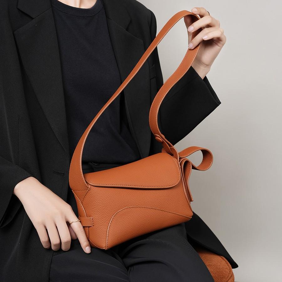 Leather Large-Capacity Underarm Bag Women'S Summer Versatile One-Shoulder Messenger Tote Bag
