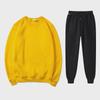 Unisex Autumn/Winter Fleece Sweatshirt & Sweatpants Set: Casual, Loose Fit