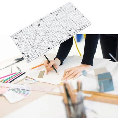 1 ks Akrylové patchworkové zarovnané pravítko Průhledné rýsovací pravítko Kancelářské Školní Šicí Měřicí potřeby Šicí nástroje