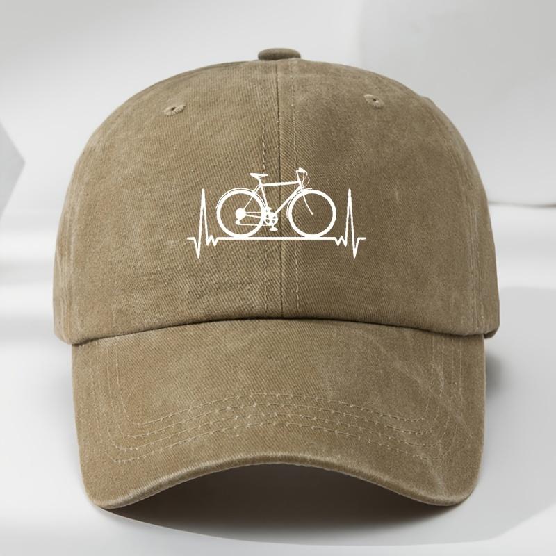 Men's and women's baseball caps, bicycle prints, suitable for outdoor sports and casual wear, sun protection