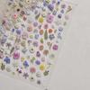 Charming Petal Flower Colorful Wildflowers Daisy Leaves 5D Relief Self Adhesive Nail Art Sticker Decoration Manicure Decal DIY