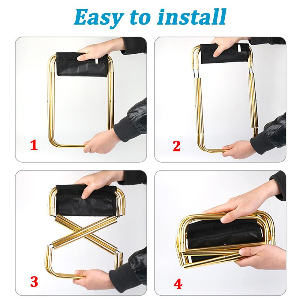 Portable Small Folding Stool Camping Stool Mini Size Mortable Stool for Travel Camping Hiking Fishing Gardening with Carry Bag