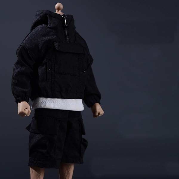 scale male female universal movable action figure costume fashion cargo casual not black 1/12 sportswear, suit, pants, suit, (body, head, shoes, etc.