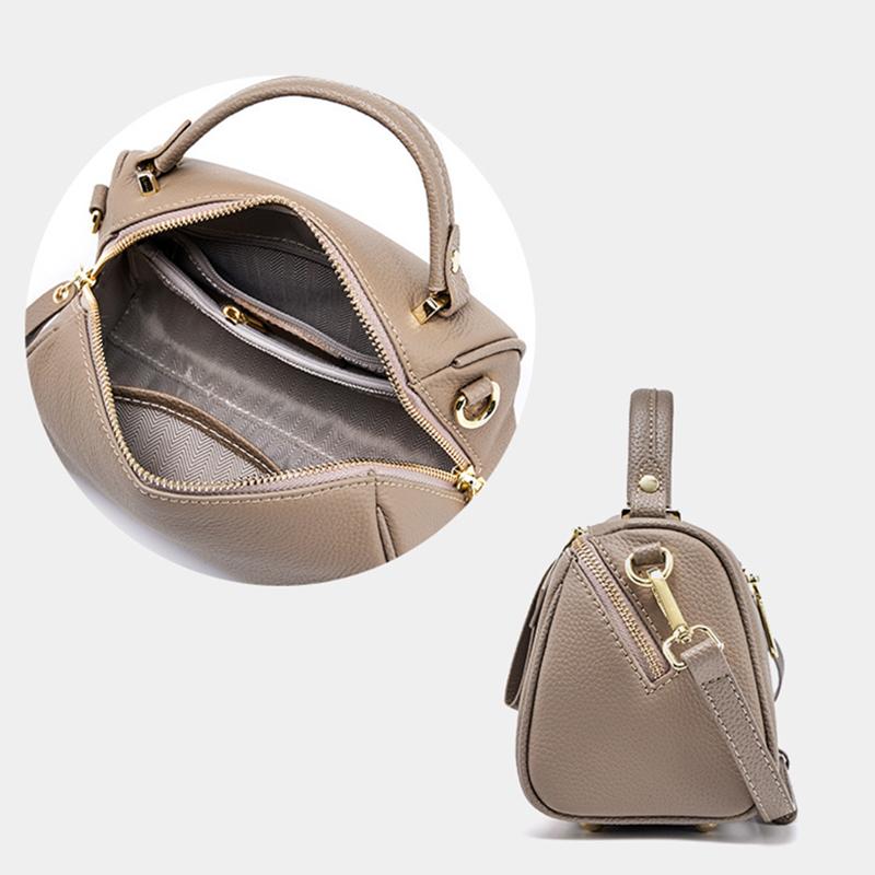 Women Vintage Minimalist Classic Genuine Leather Bost Bag Lady Cow Leather Messenger Shoulder Bags Trend Luxury Designers Bags