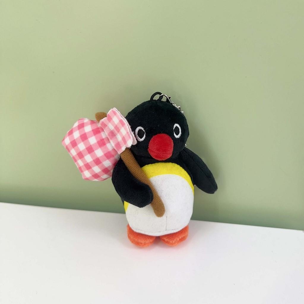Cute Penguin Embroidered Plush Figurine With Fish Design For Kids Accessories