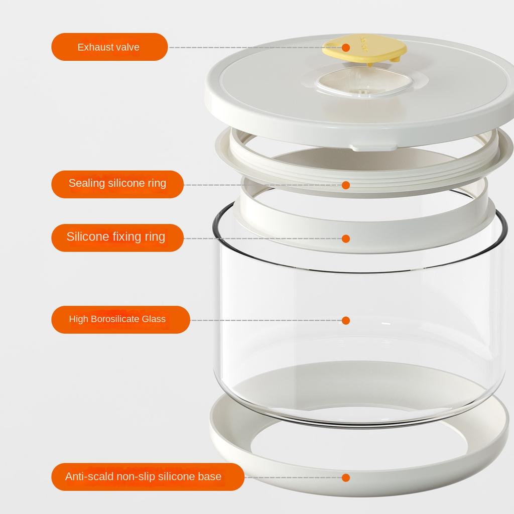 Glass Tupperware Set Airtight Containers Heat Resistant Lunch Box Food Storage Frozen Rice Container Salad Bowl