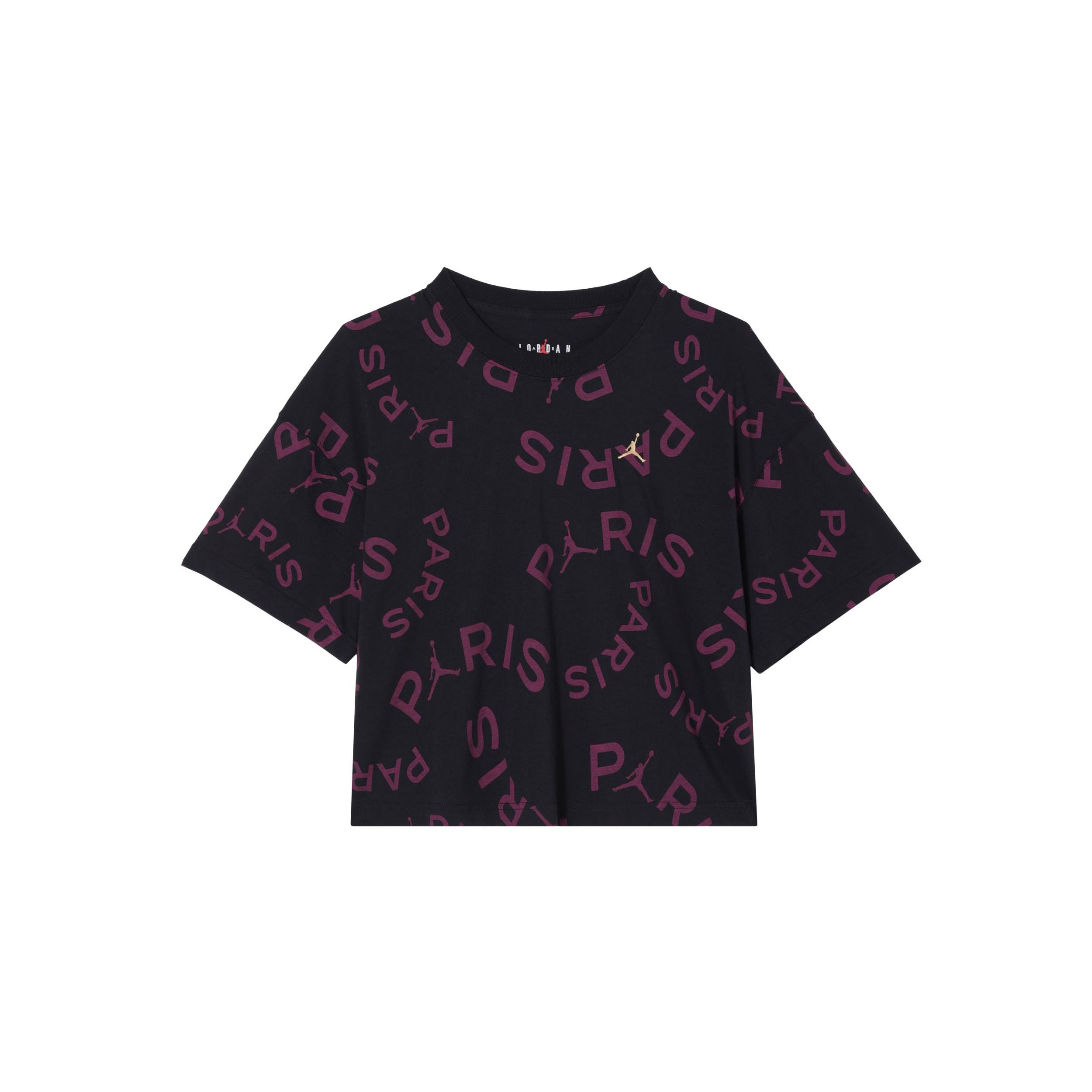 (WMNS) Air Jordan x PSG Boxy T-Shirt Black Women s CU5697-010 M