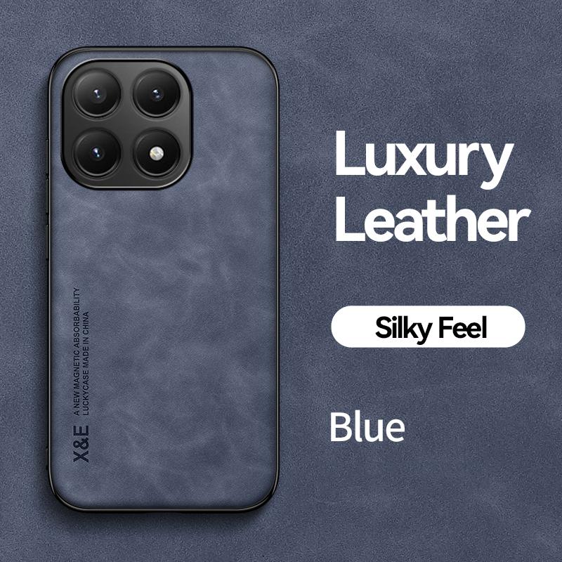 KEYSION Luxury Retro PU Leather Phone Case for Xiaomi 15T Pro Soft Silicone+PC Shockproof Phone Back Cover for Xiaomi 15T 15TPro