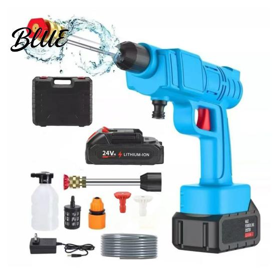 Car Wash Pressure Washer Portable Cordless 21V Electric Power Cleaner for Garden Patio Adjustable Nozzle Self-Priming Hose Lightweight Outdoor