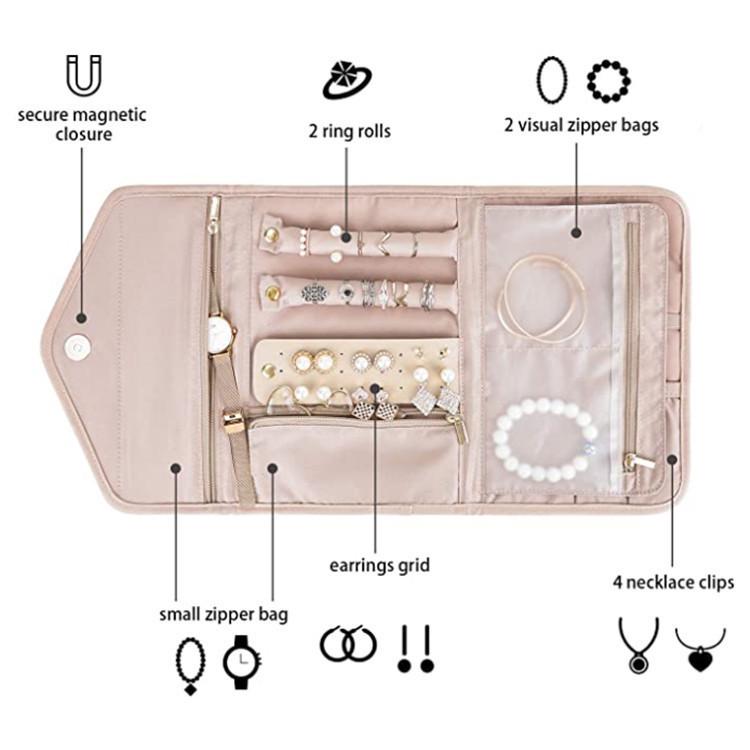 High-End Reise Schmuck Organizer: Tragetasche für Halsketten & Ohrringe