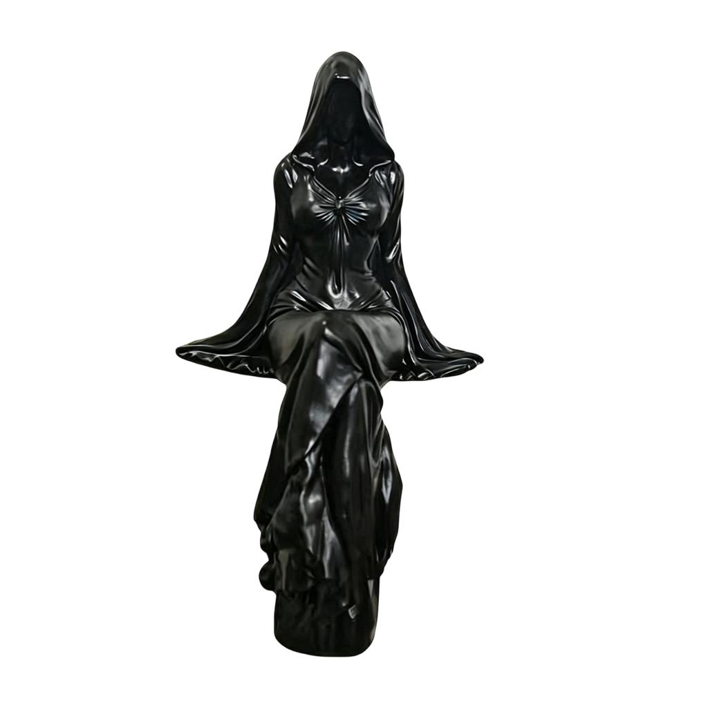 Gothic Resin Figurine Statue for Home Decor, Dark Sculpture for Desk Shelf Display
