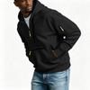 Men's Half Zip Hoodie with Decorative Pockets for Outdoor Sports and Casual Wear