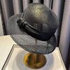 Fashionable Summer Woven Top Hat Women's Light Luxury Top Hat Breathable Sun Hat New Sun Protection Basin Hat