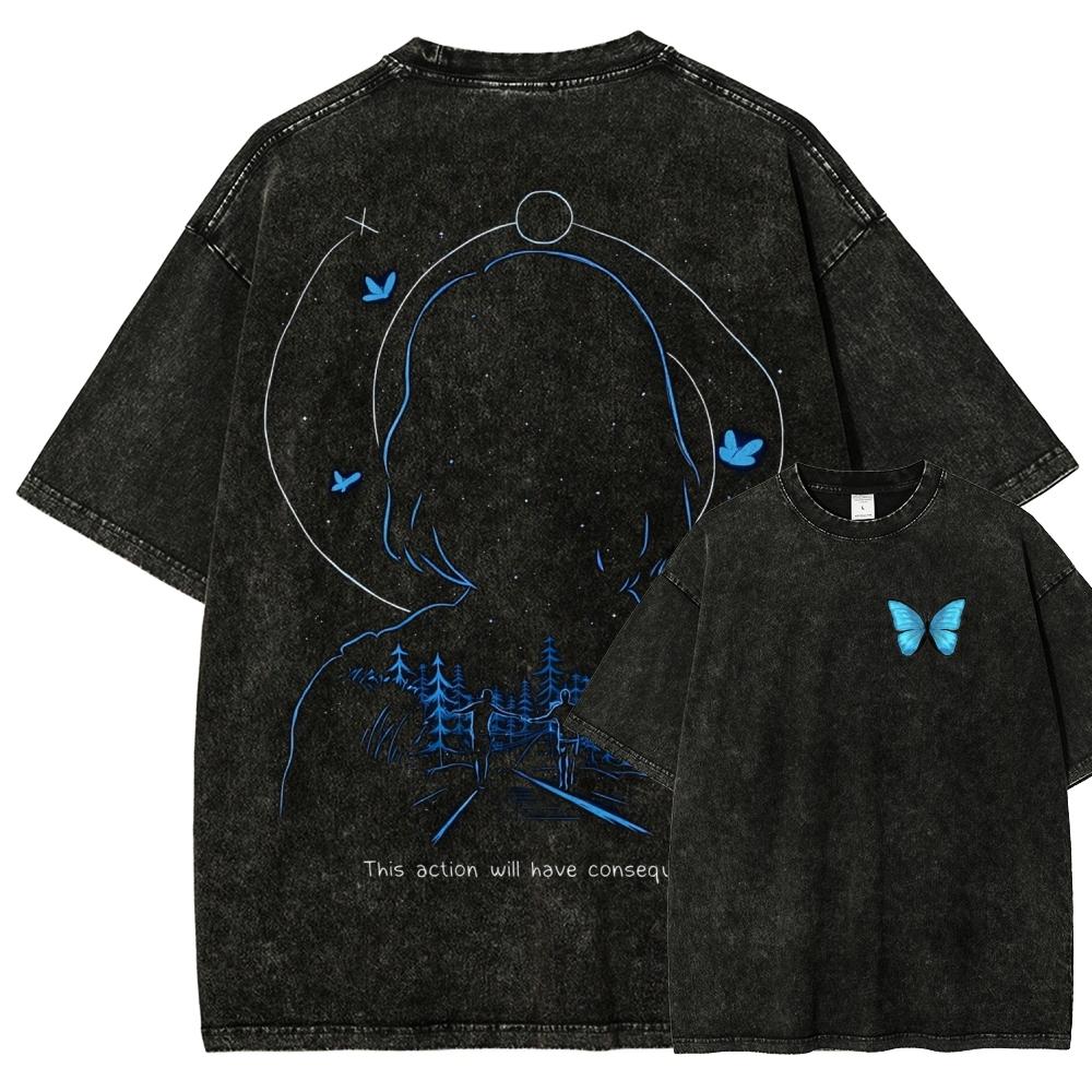 Life Is Strange Washed Tshirt NewModel Anime Lover Tshirt Oversized Year round clothing Unisex Streetwear Yk Short Sleeves S